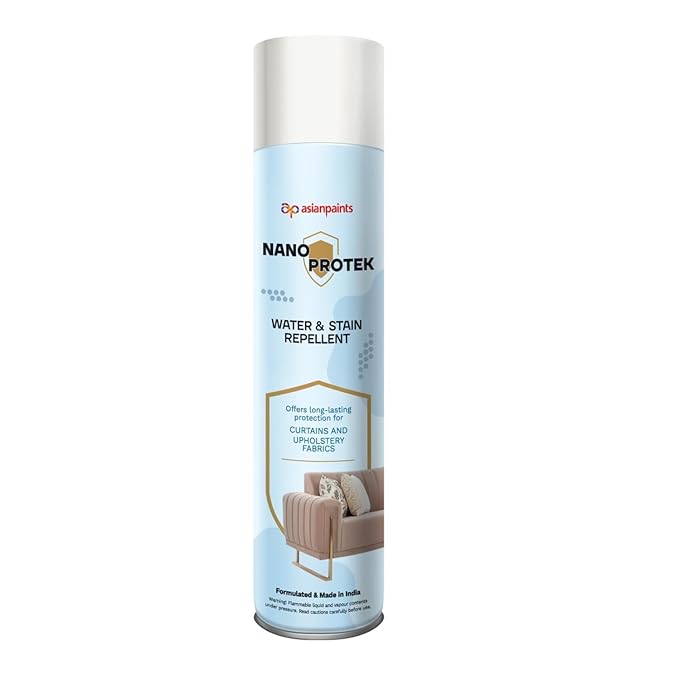 Asian Paints NanoProtek Water & Stain Repellent - 300ml | Offers Long Lasting Protection for Curtains & Upholstery Fabrics