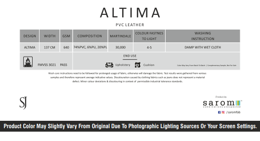 ALTIMA PVC LEATHER FABRIC